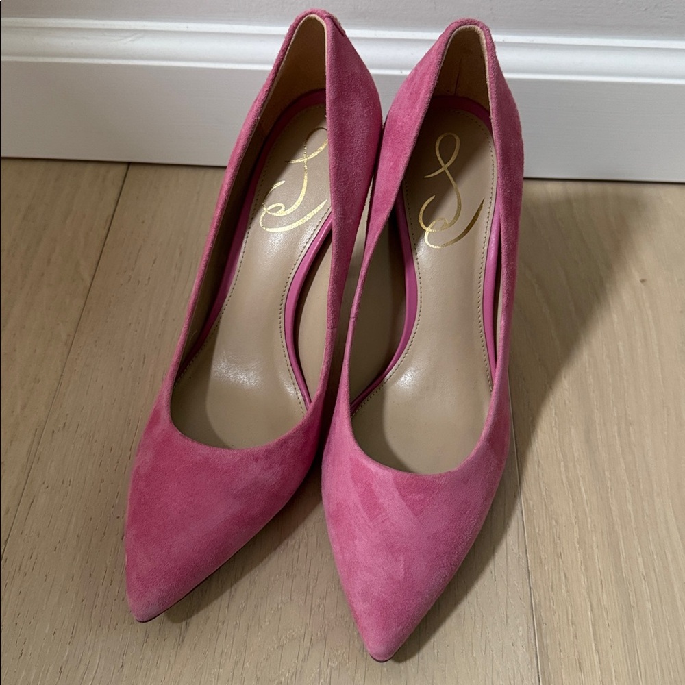 Sam Edelman - Pink Suede Pointed Toe Heels